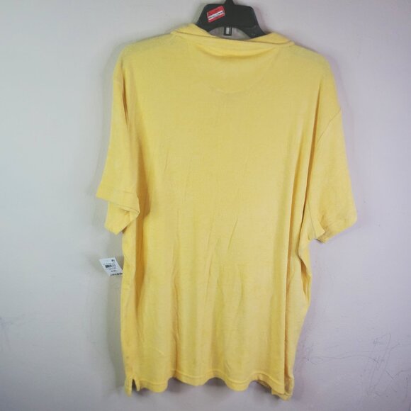 Club Room Mens Lemon Yellow Terry Polo XXL - Picture 6 of 9